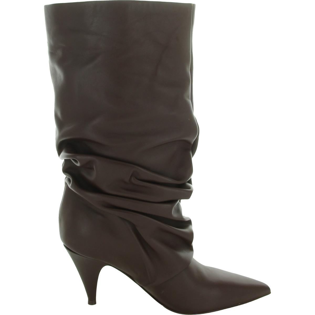 Nine West Womens Primer Leather Slouchy Pull On Mid-Calf Boots Shoes BHFO 8519 - Picture 8 of 9