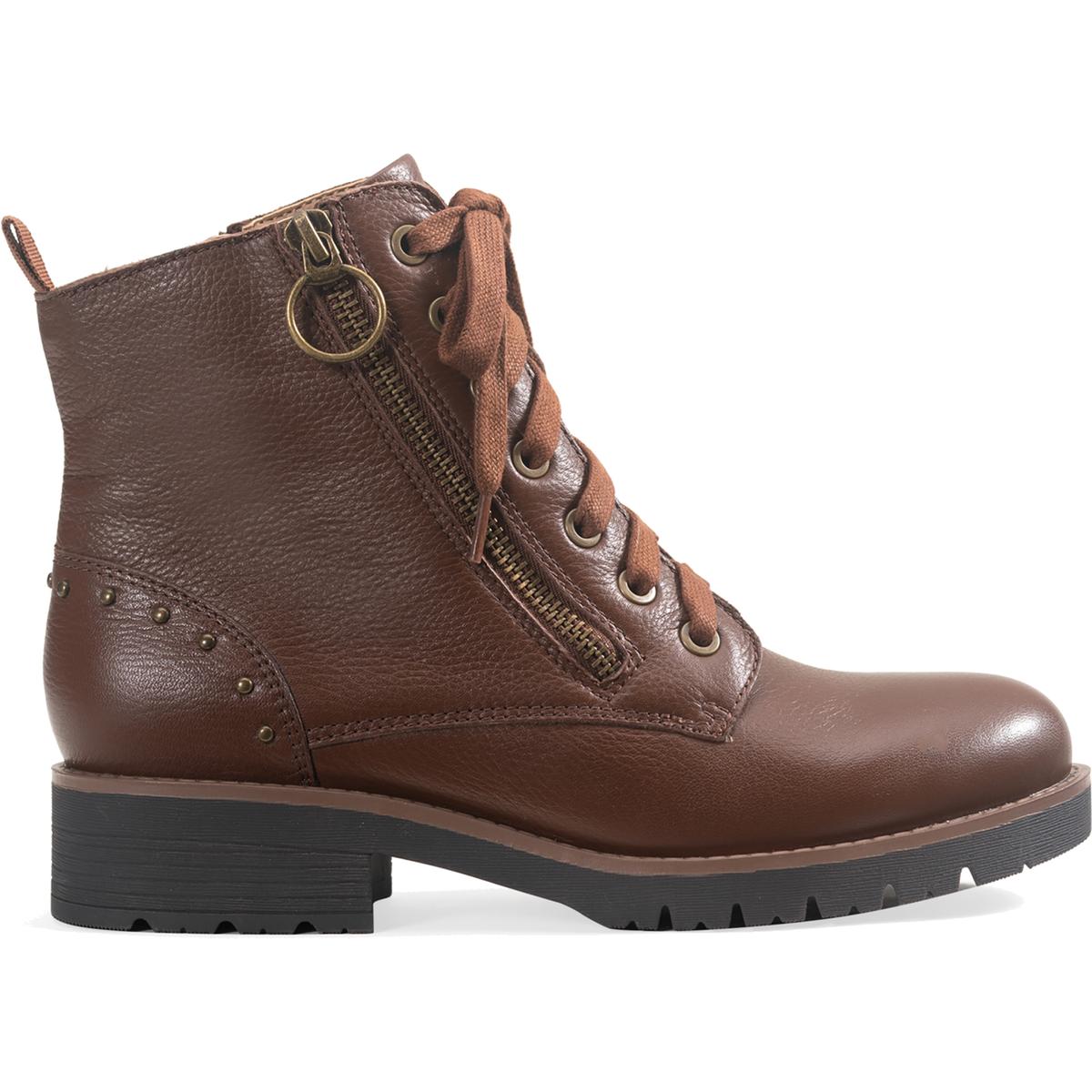 tatum leather and logo combat boot
