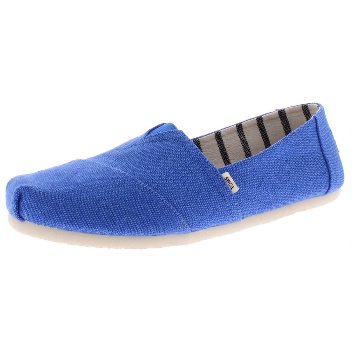 Toms Womens Venice Blue Canvas Casual Shoes Flats 6.5 Medium (B,M) BHFO ...
