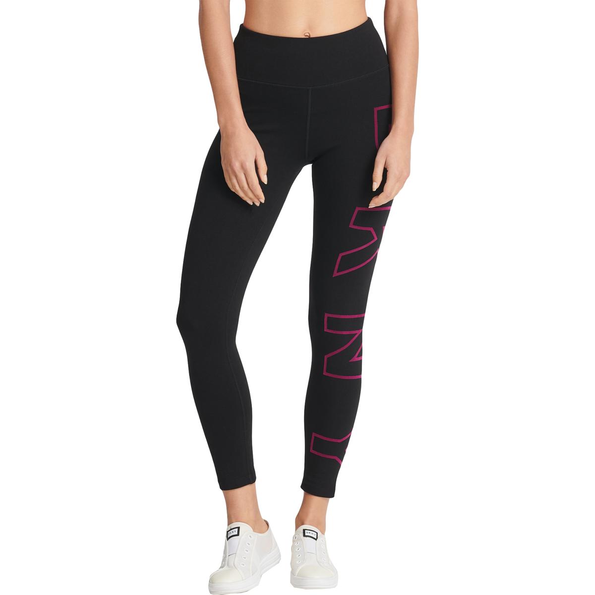 DKNY Sport Women's High-Rise Activewear Gym Leggings, Black, Size