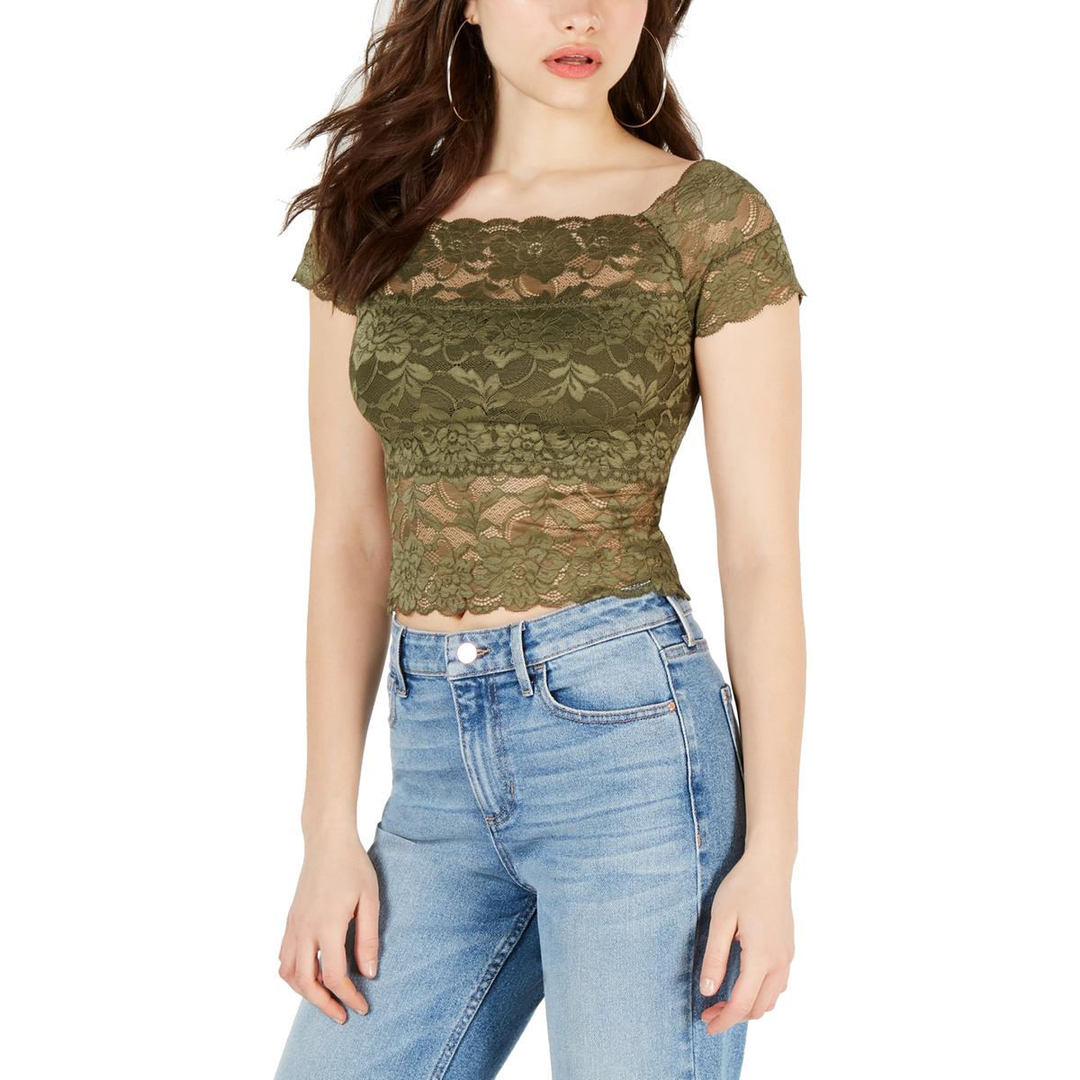 lace overlay shirt