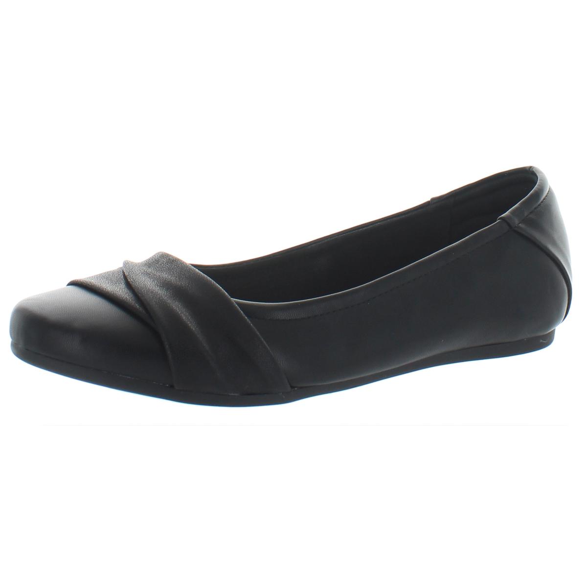 Mia Amore Womens Corra Black Faux Leather Flats Shoes 11 Medium (B,M ...