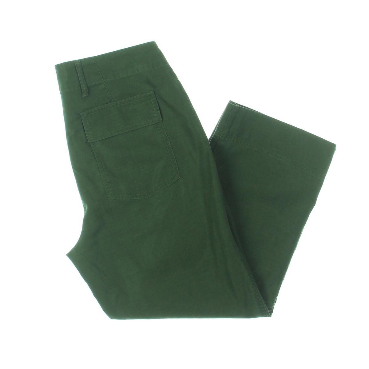 Lauren Ralph Lauren Womens Green Solid Straight Leg Pants Petites 4P ...