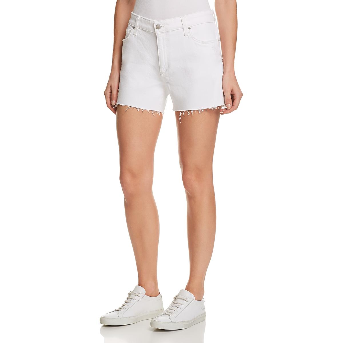 Joe's Jeans Womens The Lover White Distressed MidRise Denim Shorts 24 BHFO 7086 eBay