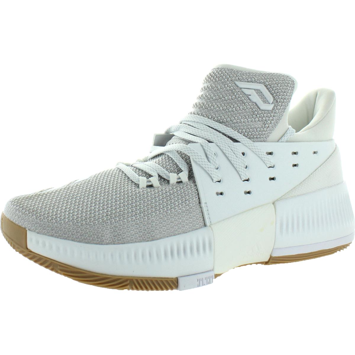 Adidas Mens Dame 3 White Gym Basketball Shoes Sneakers 8.5 Medium (D) BHFO 2663 | eBay