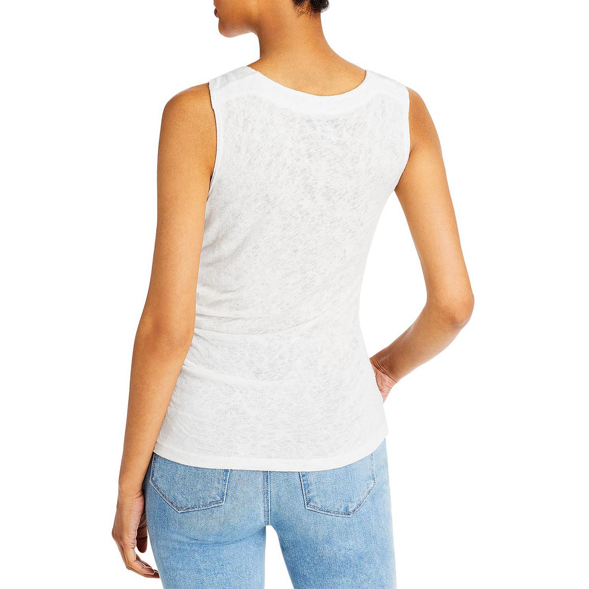 LNA Clothing Womens Roma Gathered Textured Knit Tank Top Blouse