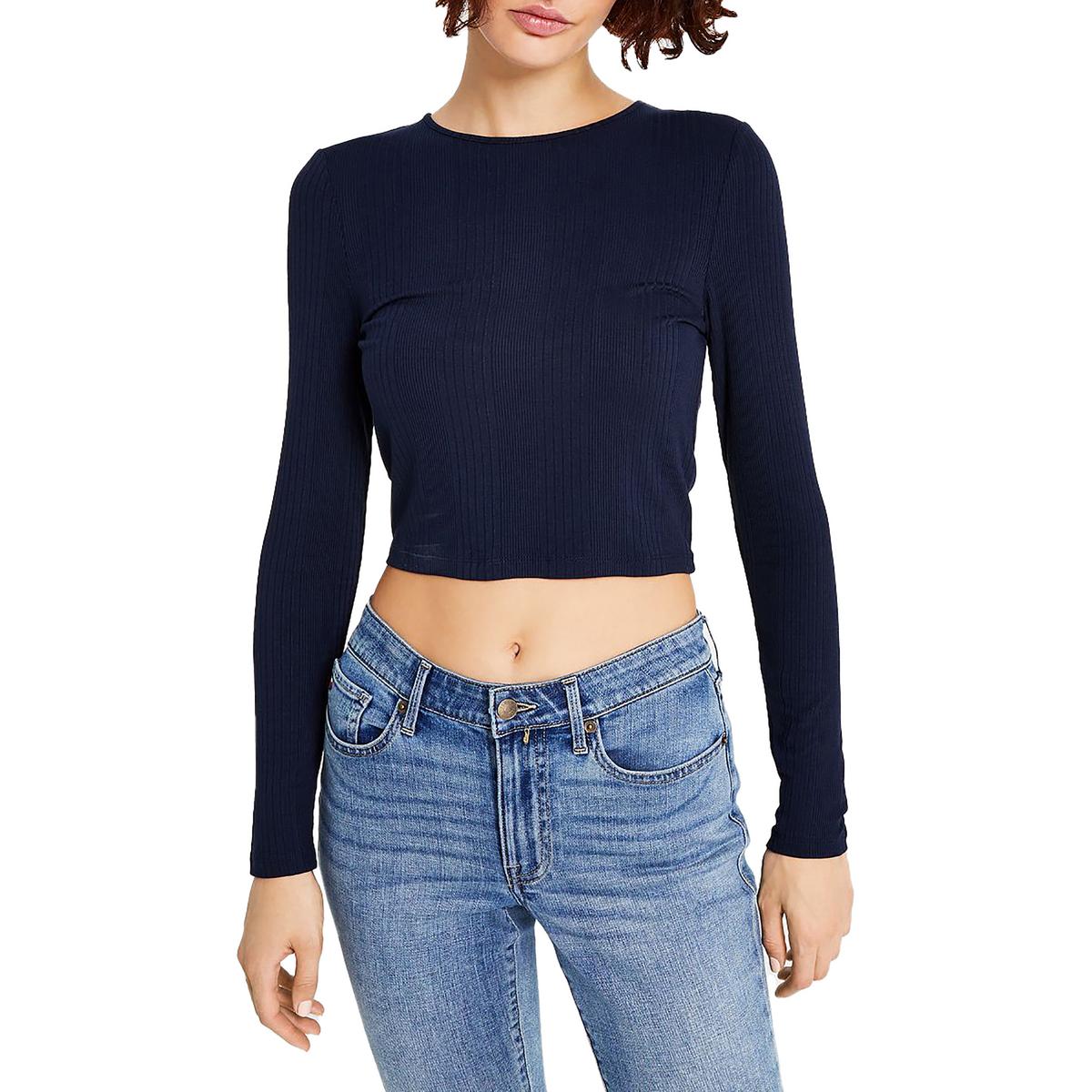 Tommy Jeans Womens Cut-Out Cropped Tee Pullover Top Shirt BHFO 4154