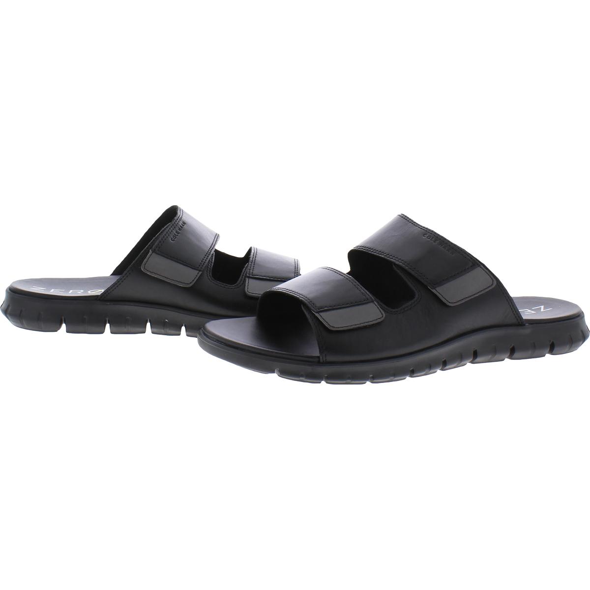 Cole Haan Mens Zerogrand Multistrap Black Slide Sandals 11 Medium (D ...