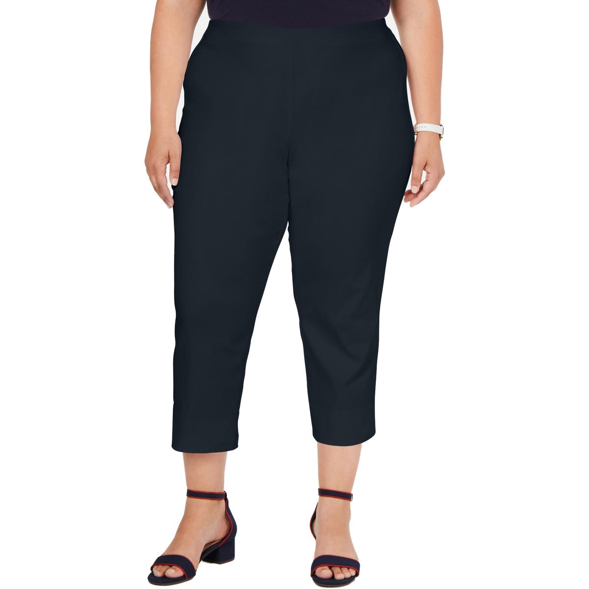 Charter Club Womens Chelsea Navy Tummy Slimming Capri Pants Plus 16W ...