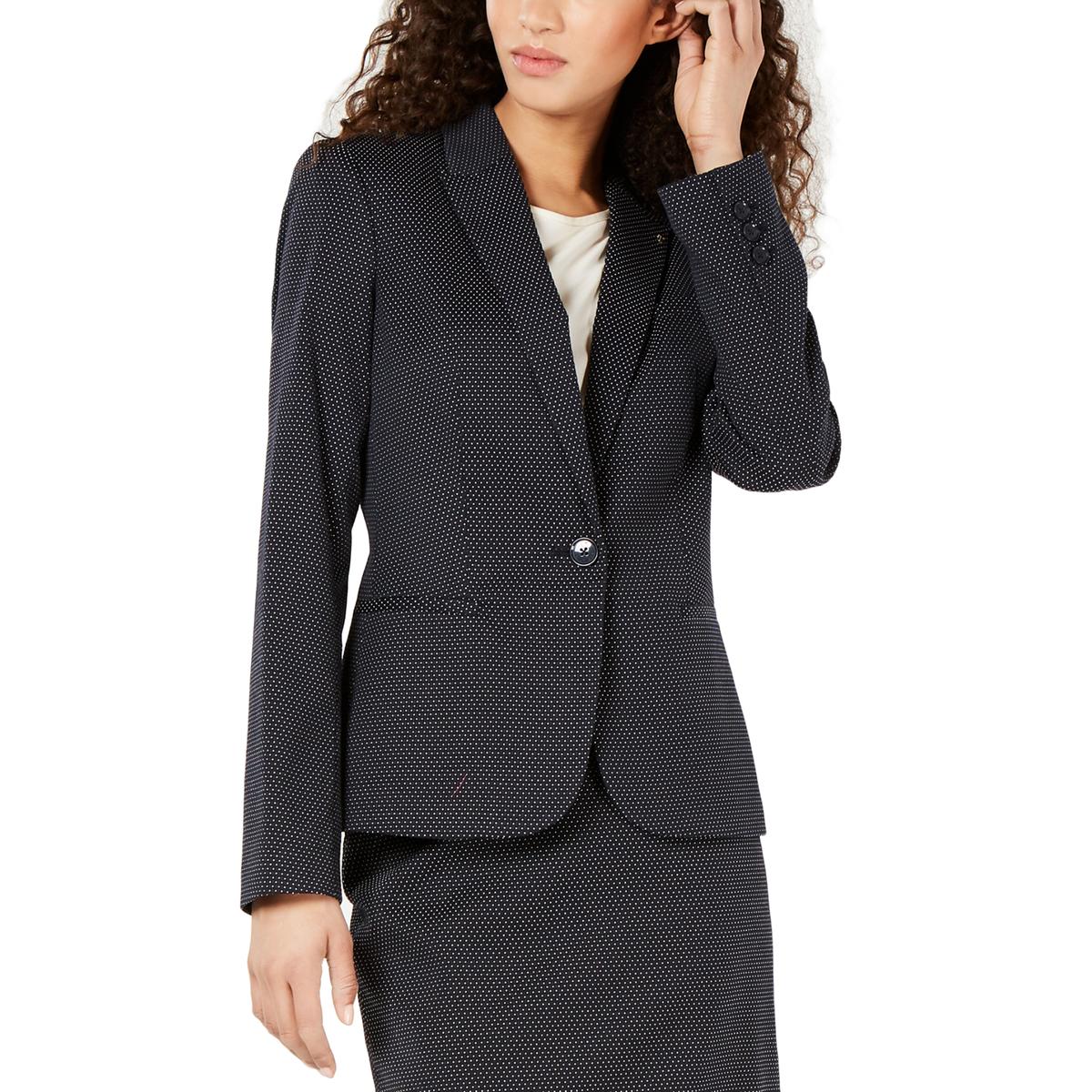 Tommy Hilfiger Womens Navy Suit Separate One-Button Blazer Jacket 0 ...