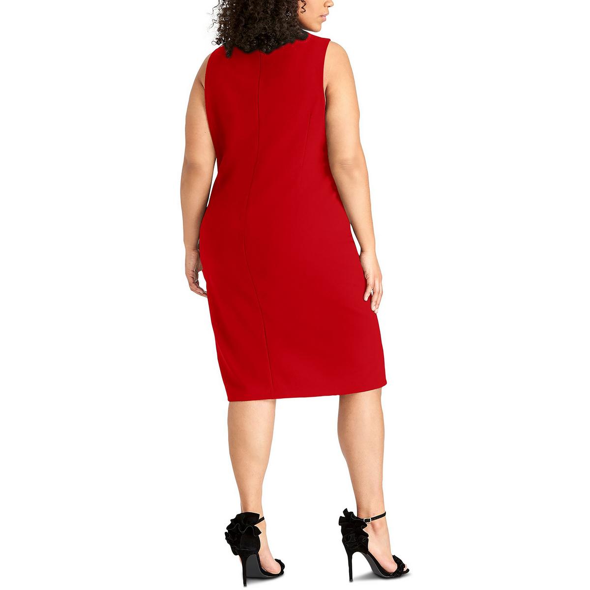 Rachel Rachel Roy Womens Formal Knee Length Keyhole Sheath Dress Plus