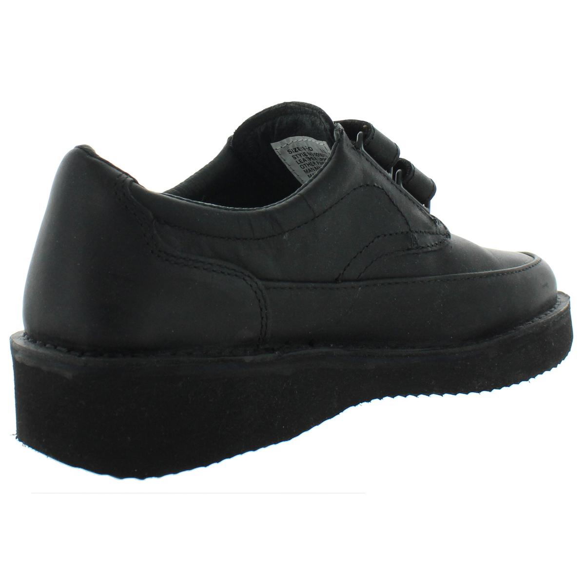 Mason Womens Black Leather Slip On Work Shoes Flats 9.5