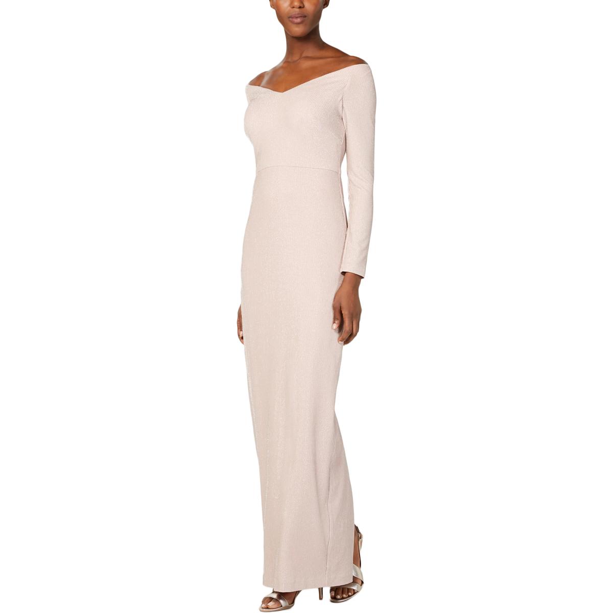 calvin klein off the shoulder gown