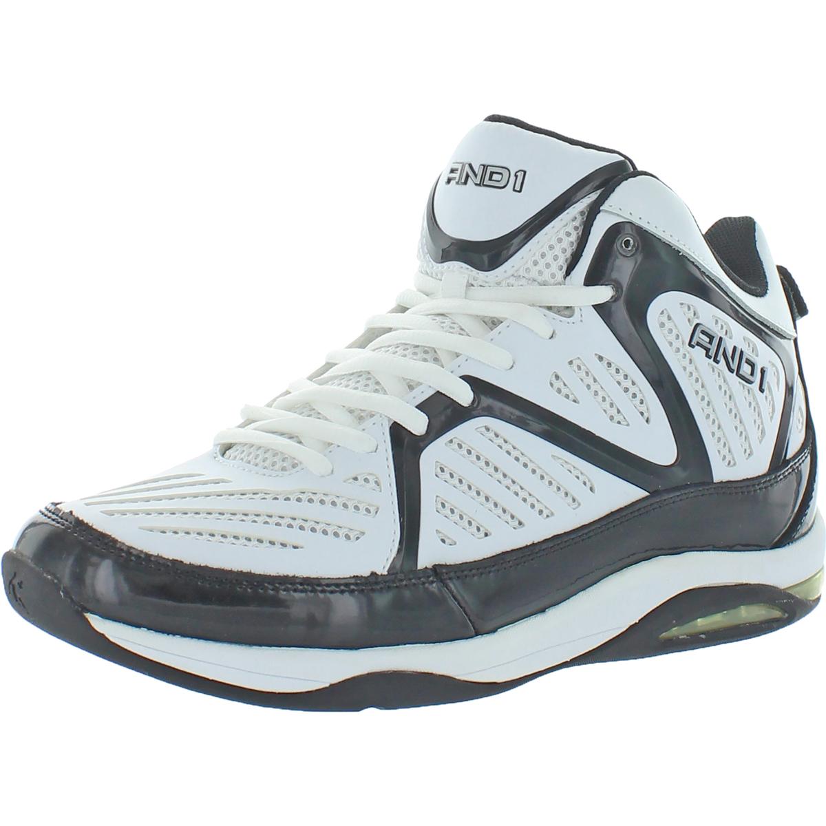 And1 Mens Challenger White Basketball Shoes Sneakers 8.5 Medium (D