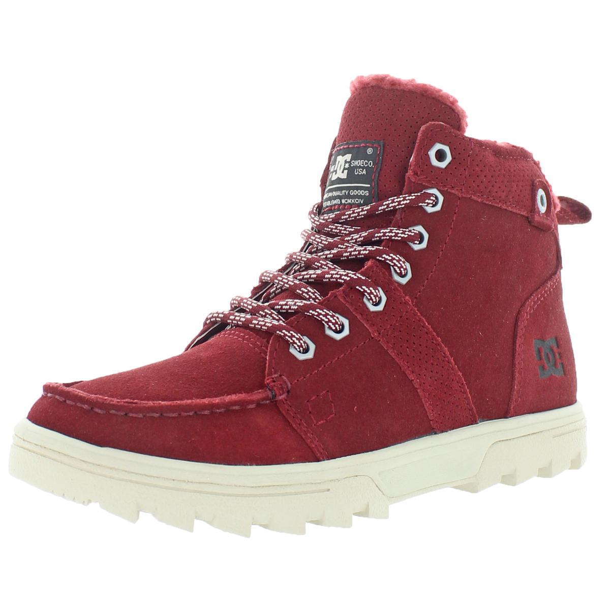 DC Mens Woodland Red Suede Faux Fur Snow Boots Shoes 6.5 Medium (D ...