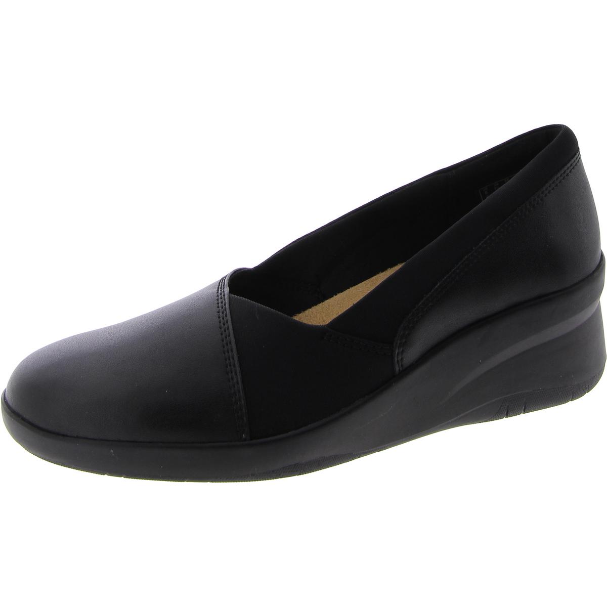 Женские мокасины Clarks Suttyn Walk из черной кожи шириной 10 см (C, D, W) BHFO 1961