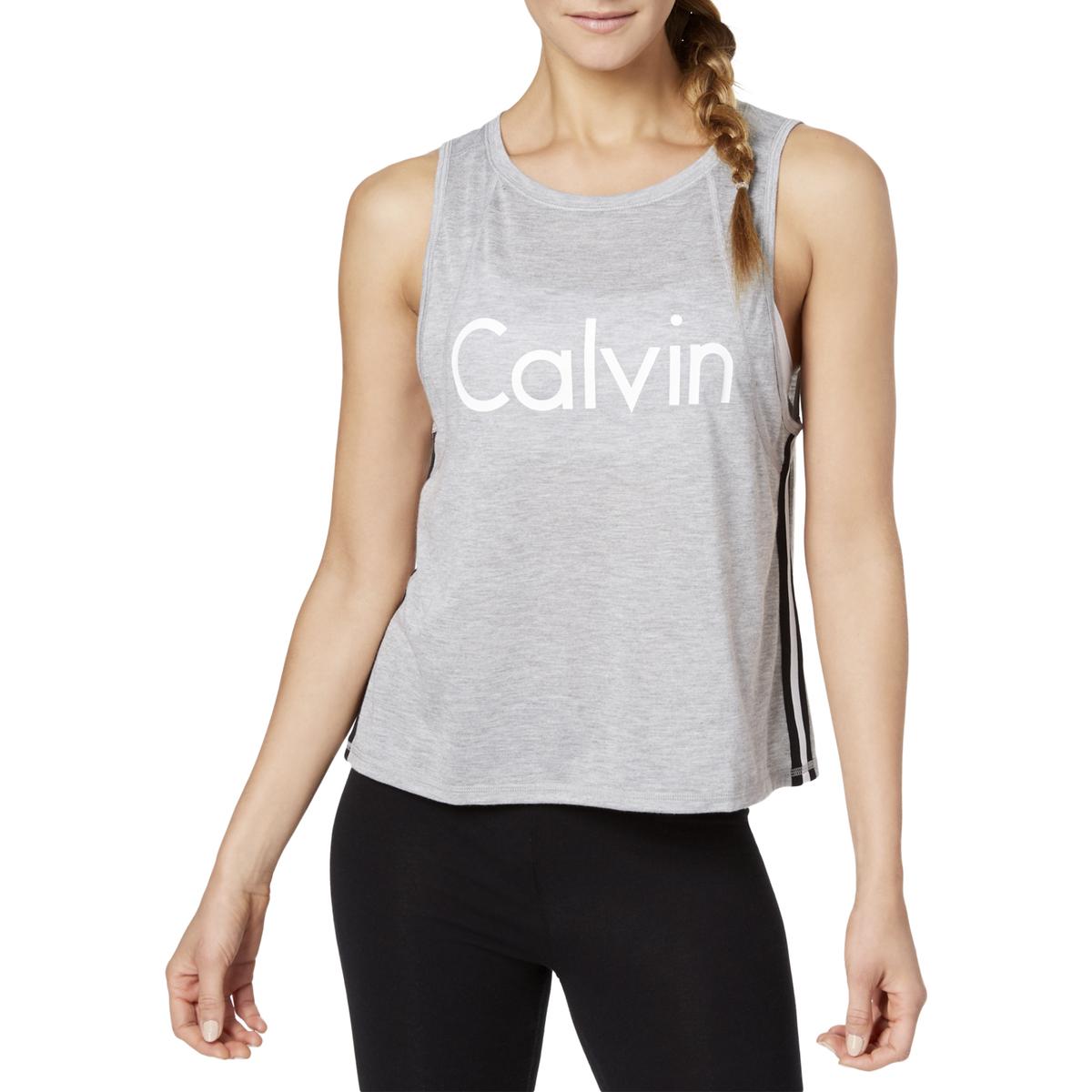 Calvin Klein Performance Womens Gray Fitness Yoga Tank Top Shirt XL ...