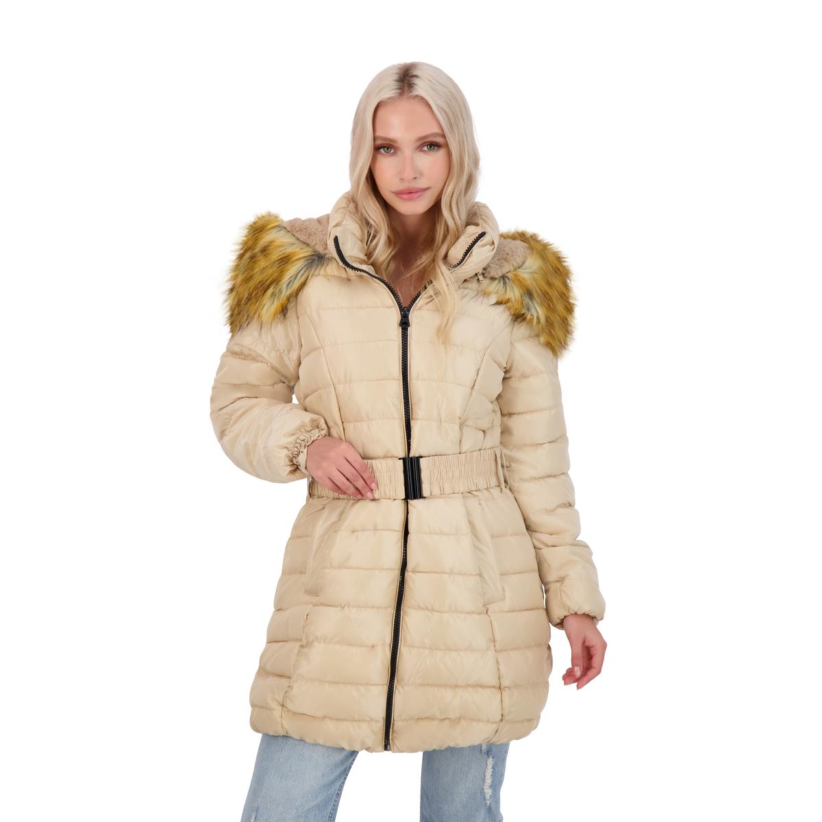 mid length womens puffer coat