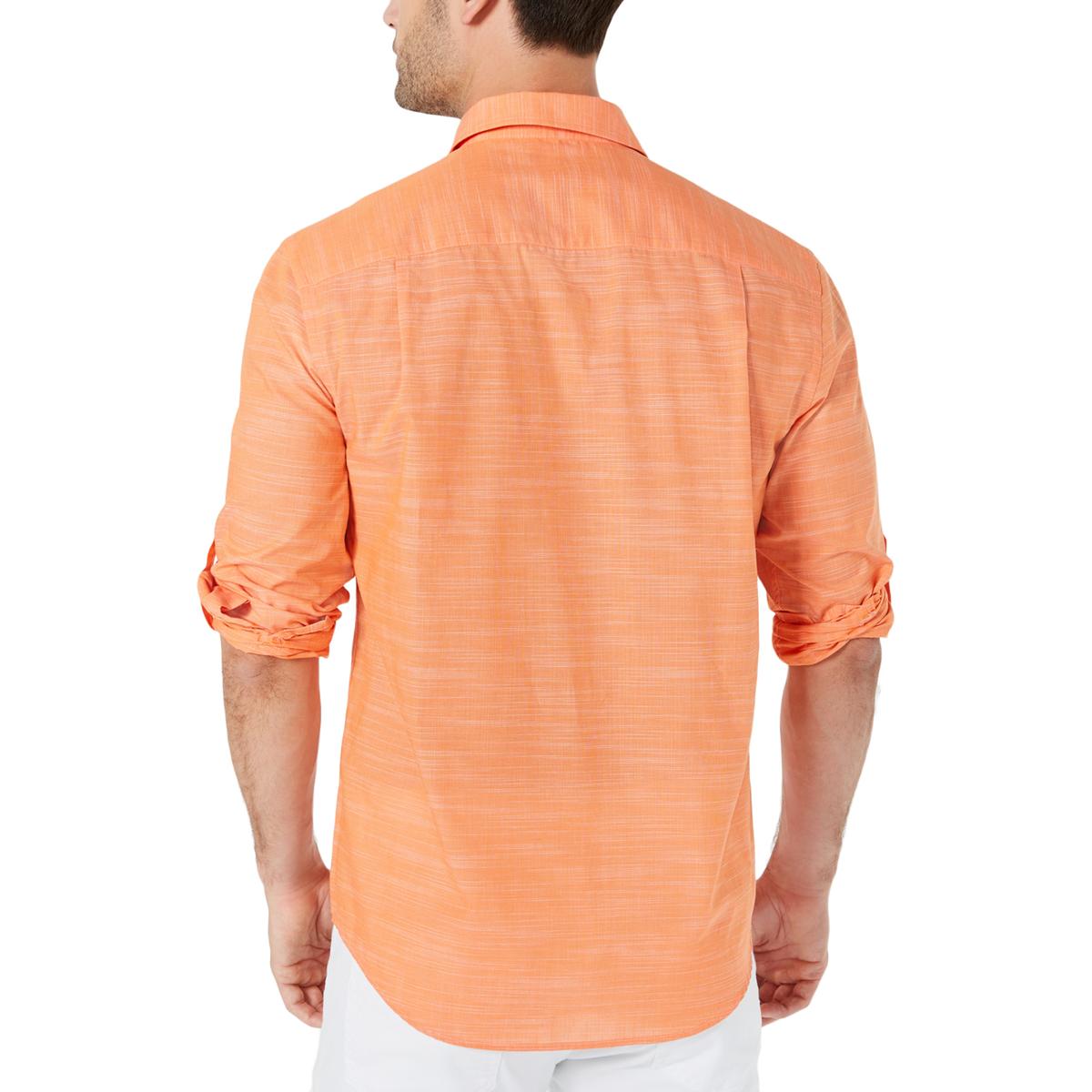 orange button down mens