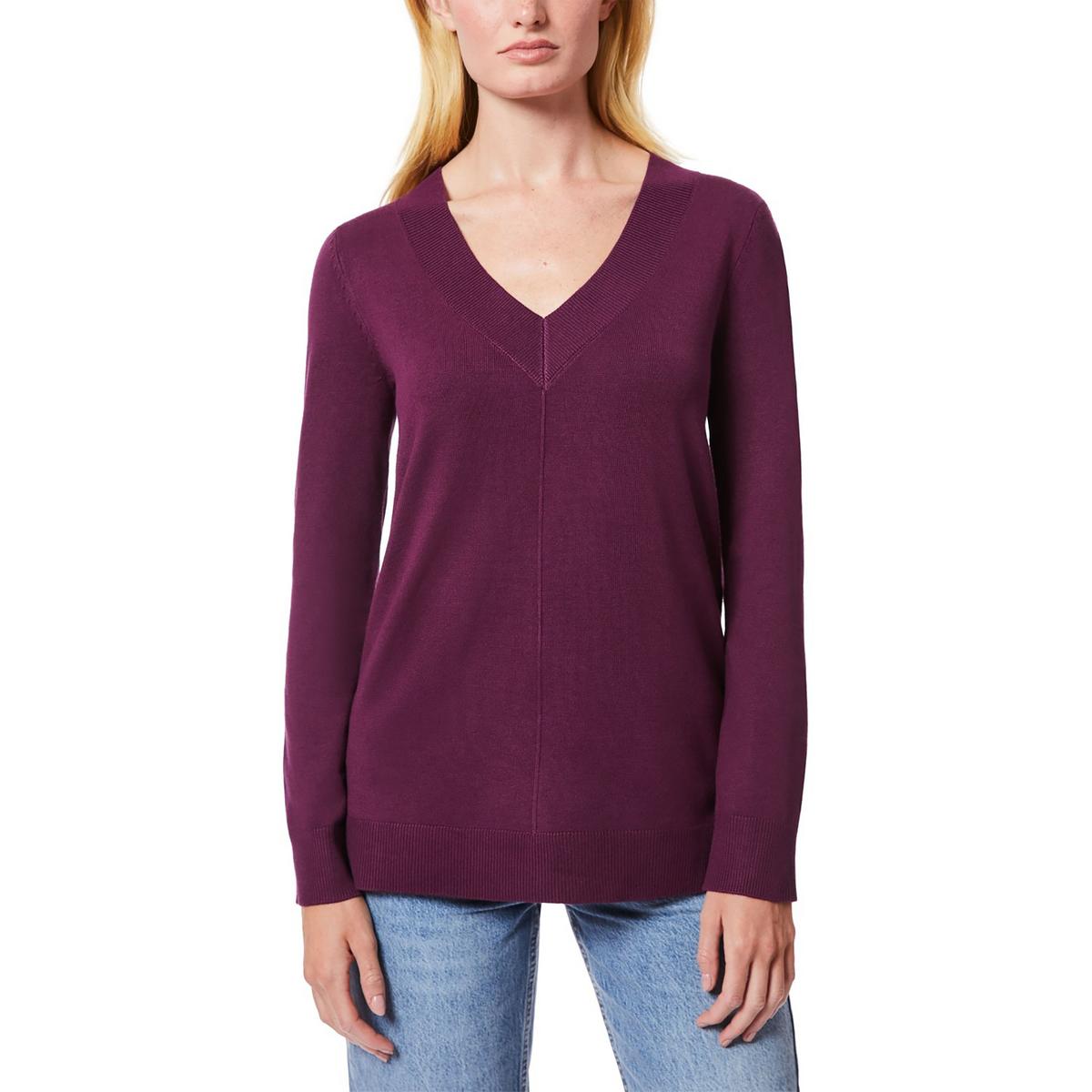 Melissa Paige Womens Solid V-Neck Casual V-Neck Sweater BHFO 4971 - Picture 3 of 5