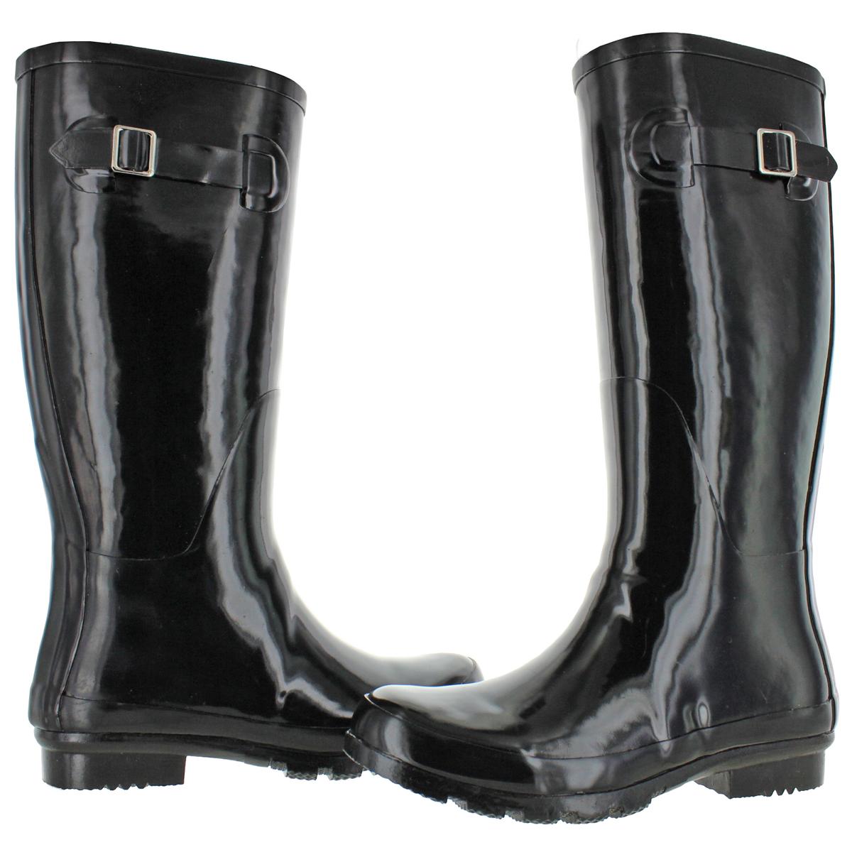 Nomad Womens Hurricane Ii Shiny Rubber Tall Wellie Rain Boots Ebay