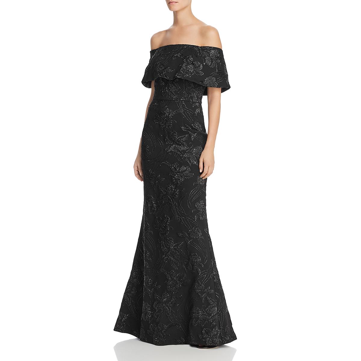aidan mattox off the shoulder gown
