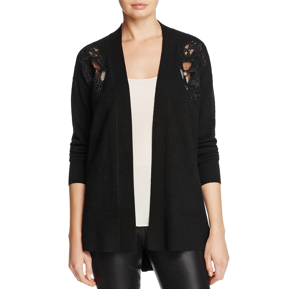 Private Label Womens Black Cashmere Open Front Cardigan Sweater S BHFO ...