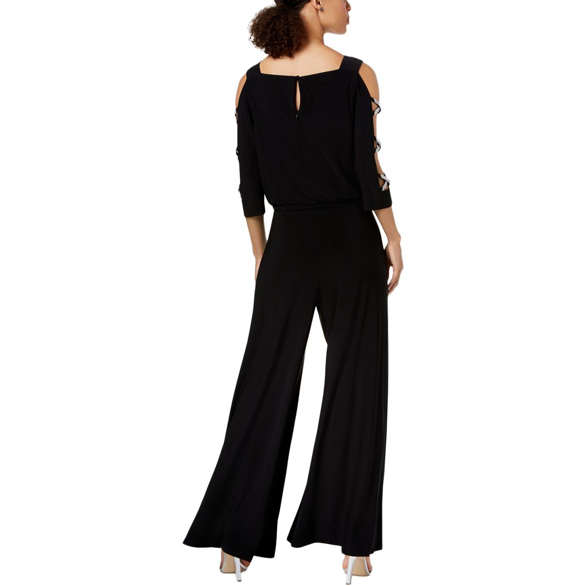 MSK Womens Black Wide Leg Embellished Evening Jumpsuit S BHFO 4885 | eBay
