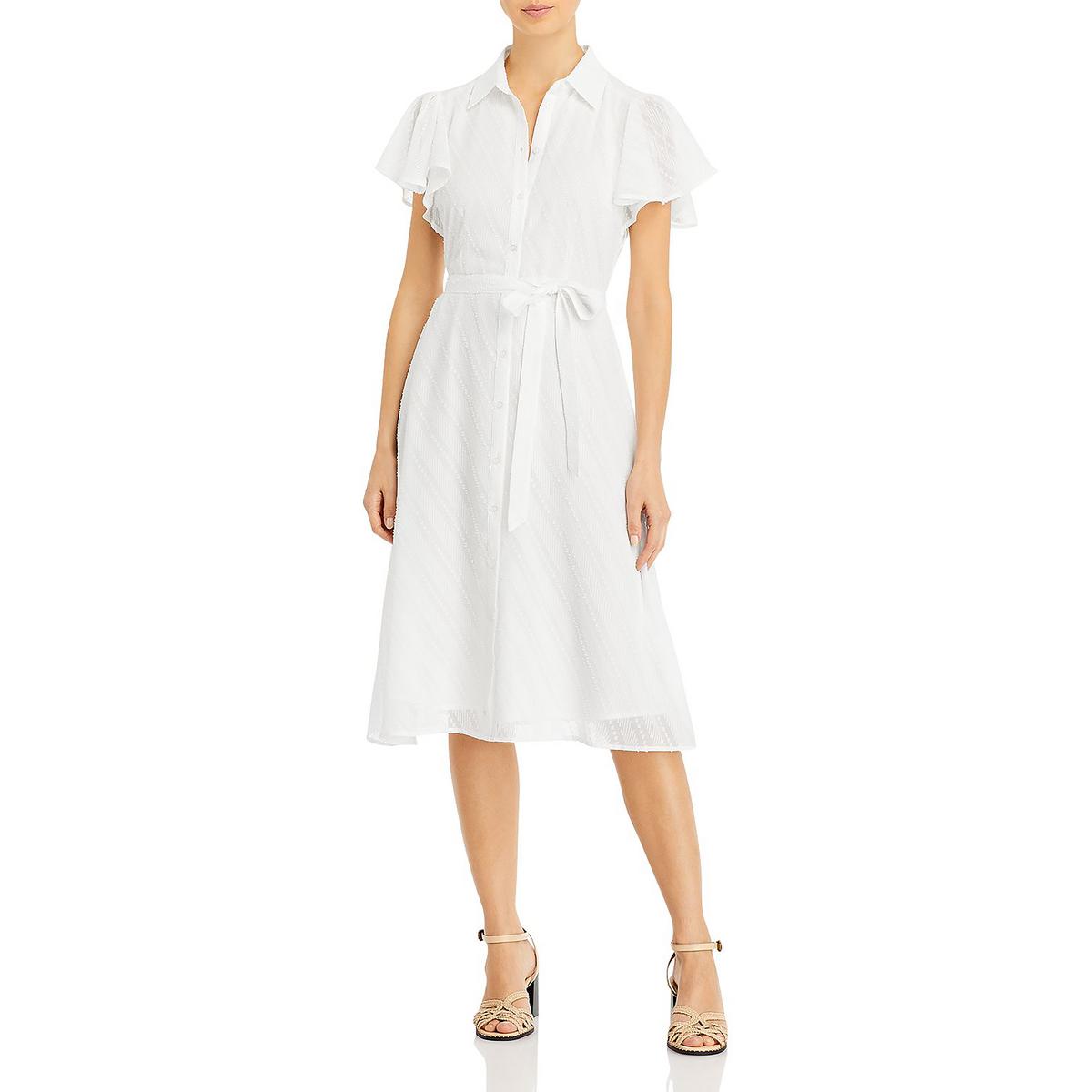 T Tahari Womens Chiffon Midi Special Occasion Shift Dress BHFO