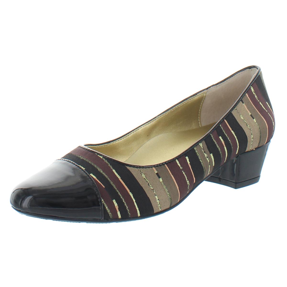 Proxy Womens Anjelica Black Printed Dress Heels Shoes 9.5 Wide (C,D,W ...