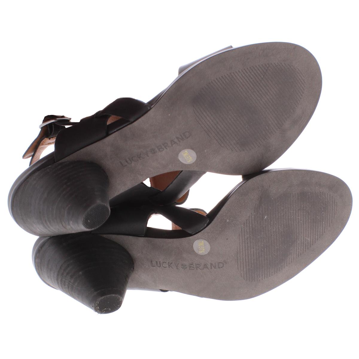 Lucky Brand Womens Veneesha Black Heel Sandals Shoes 7 Medium (B,M) BHFO 3476 | eBay