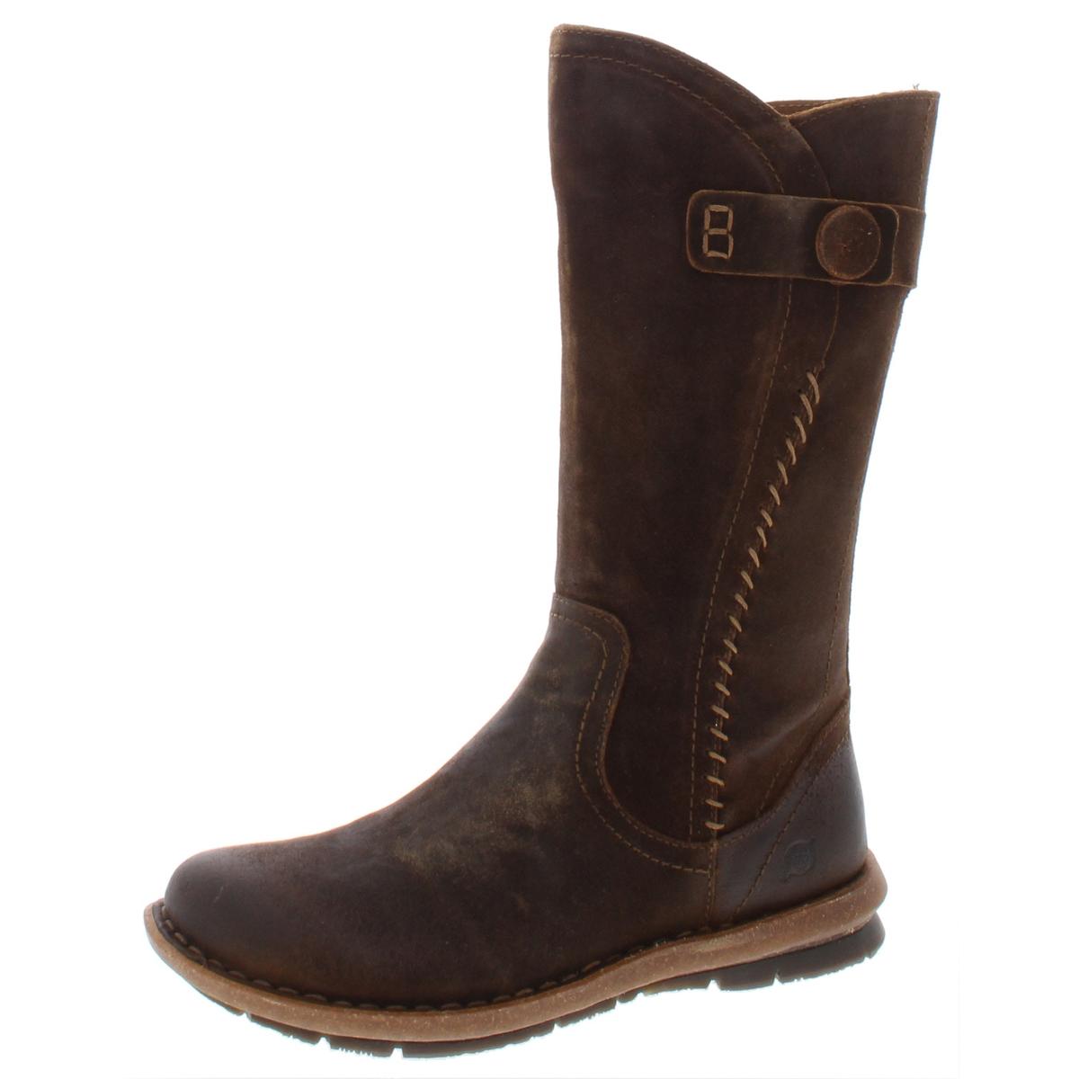 Born Womens Tonic Brown Leather Mid-Calf Boots Shoes 6 Medium (B,M ...