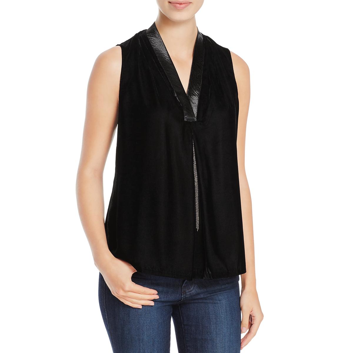 T Tahari Womens Rosalyn V-Neck Special Occasion Shell Blouse Top BHFO