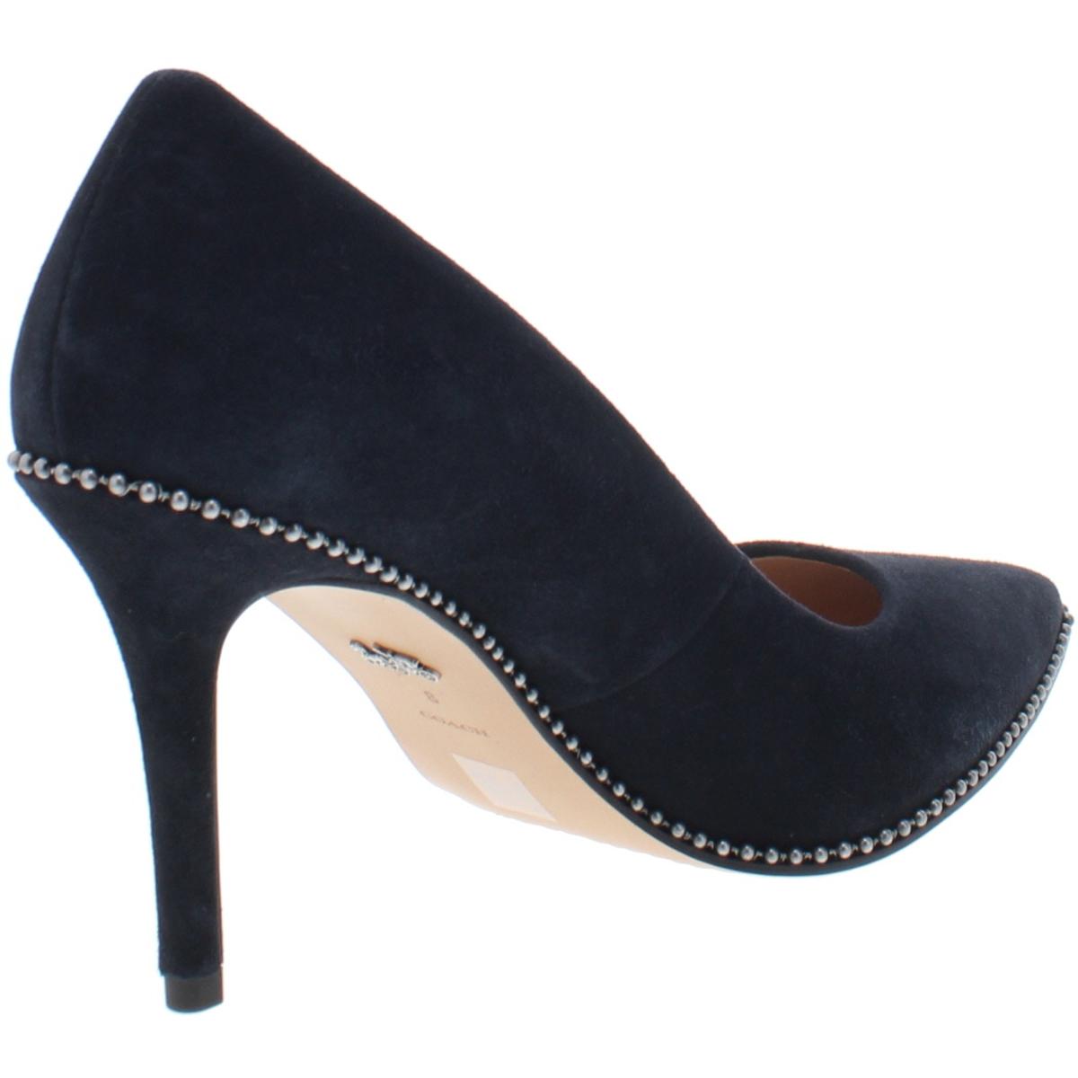 Coach Womens Waverly 85 Navy Suede Dress Heels Shoes 9.5 Medium (B,M ...