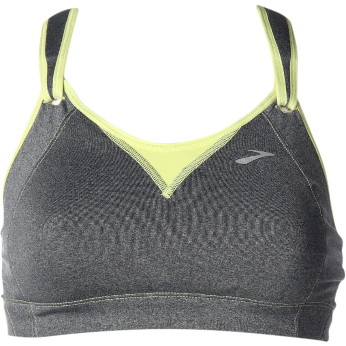 Brooks Womens Rebound Racer Gray Running Training Sports Bra 32D BHFO