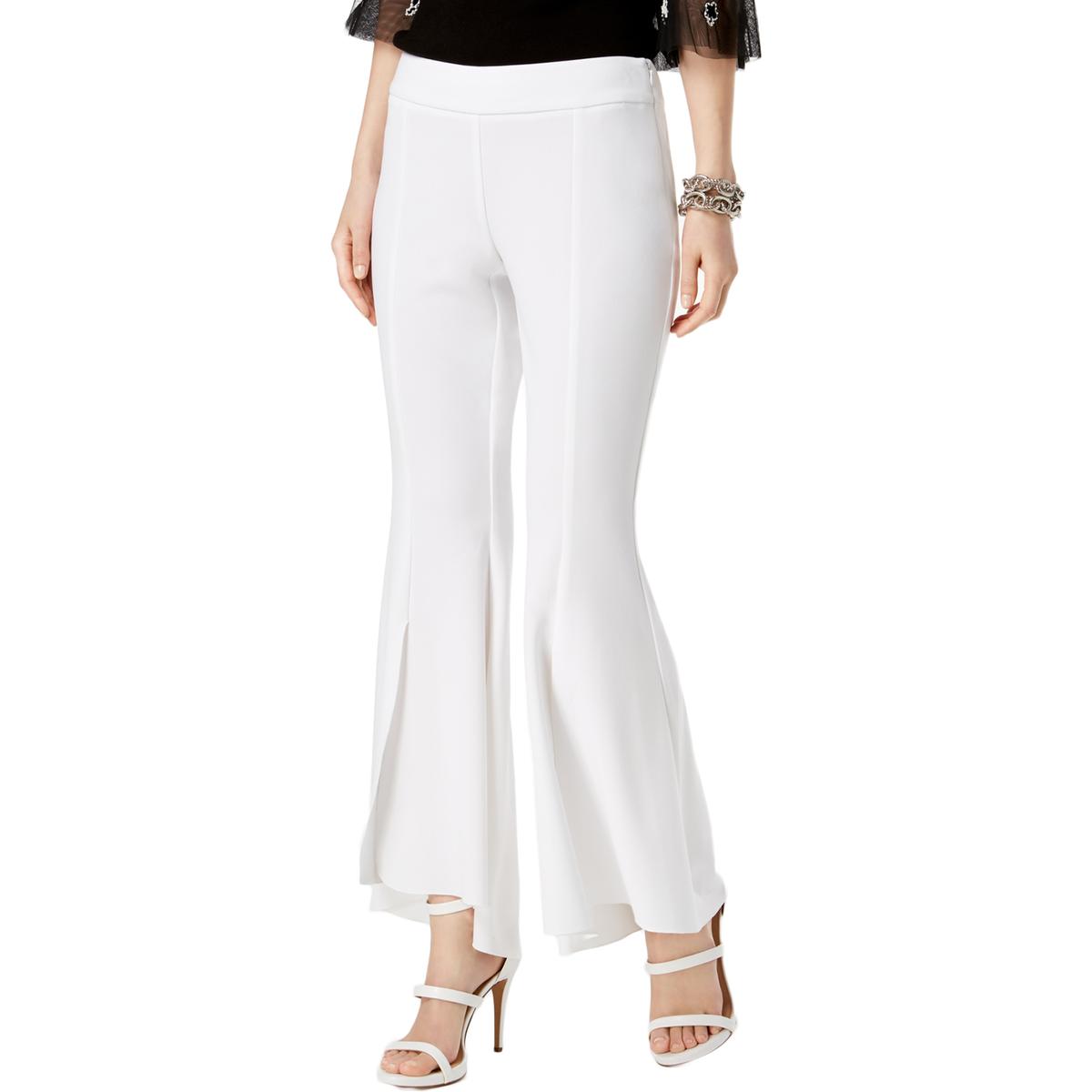 INC Womens White Flare High-Low Mid-Rise Pants 14 BHFO 9979 | eBay
