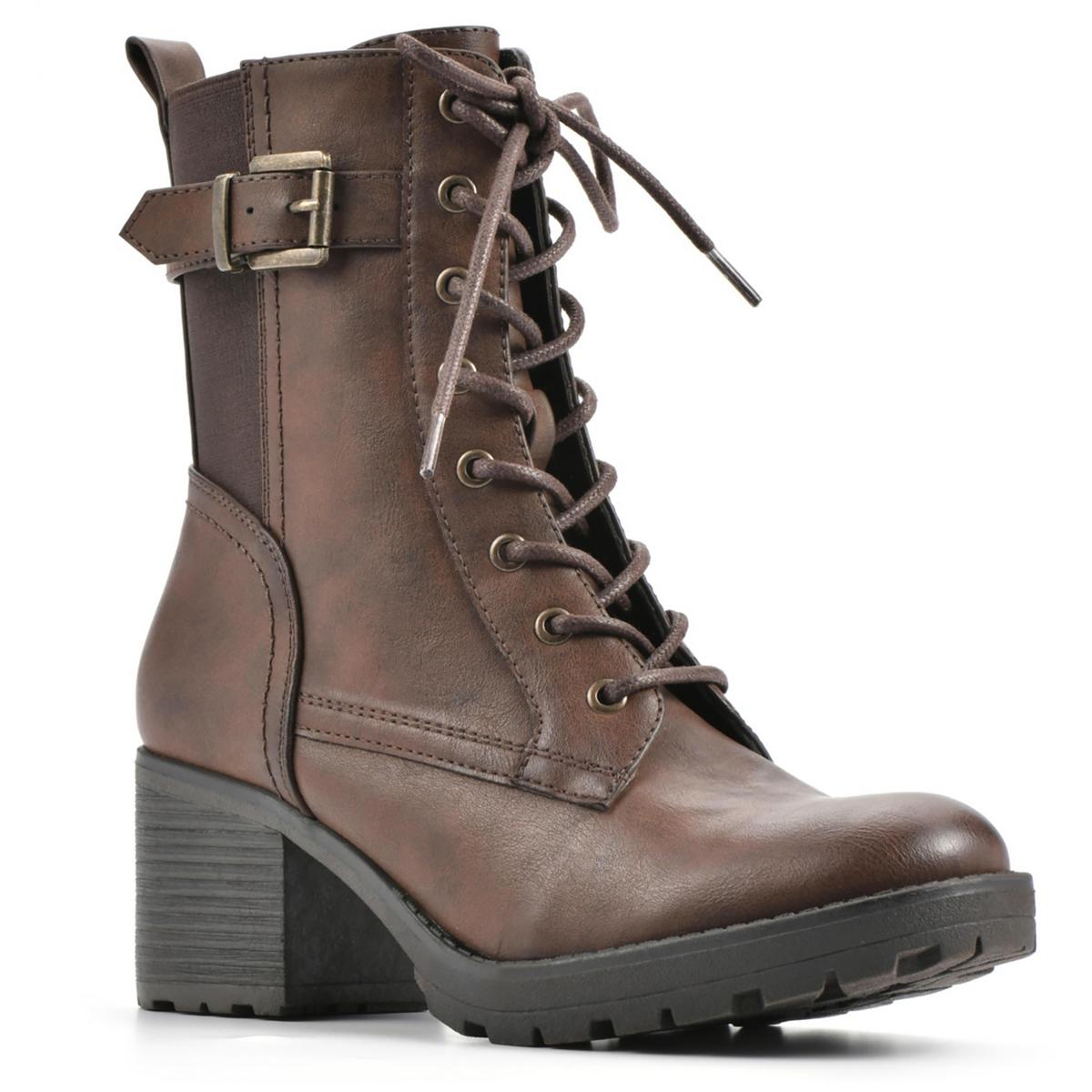 White Mountain Womens Bradley Ankle Combat & Lace-up Boots Shoes BHFO 5654 - Picture 3 of 3