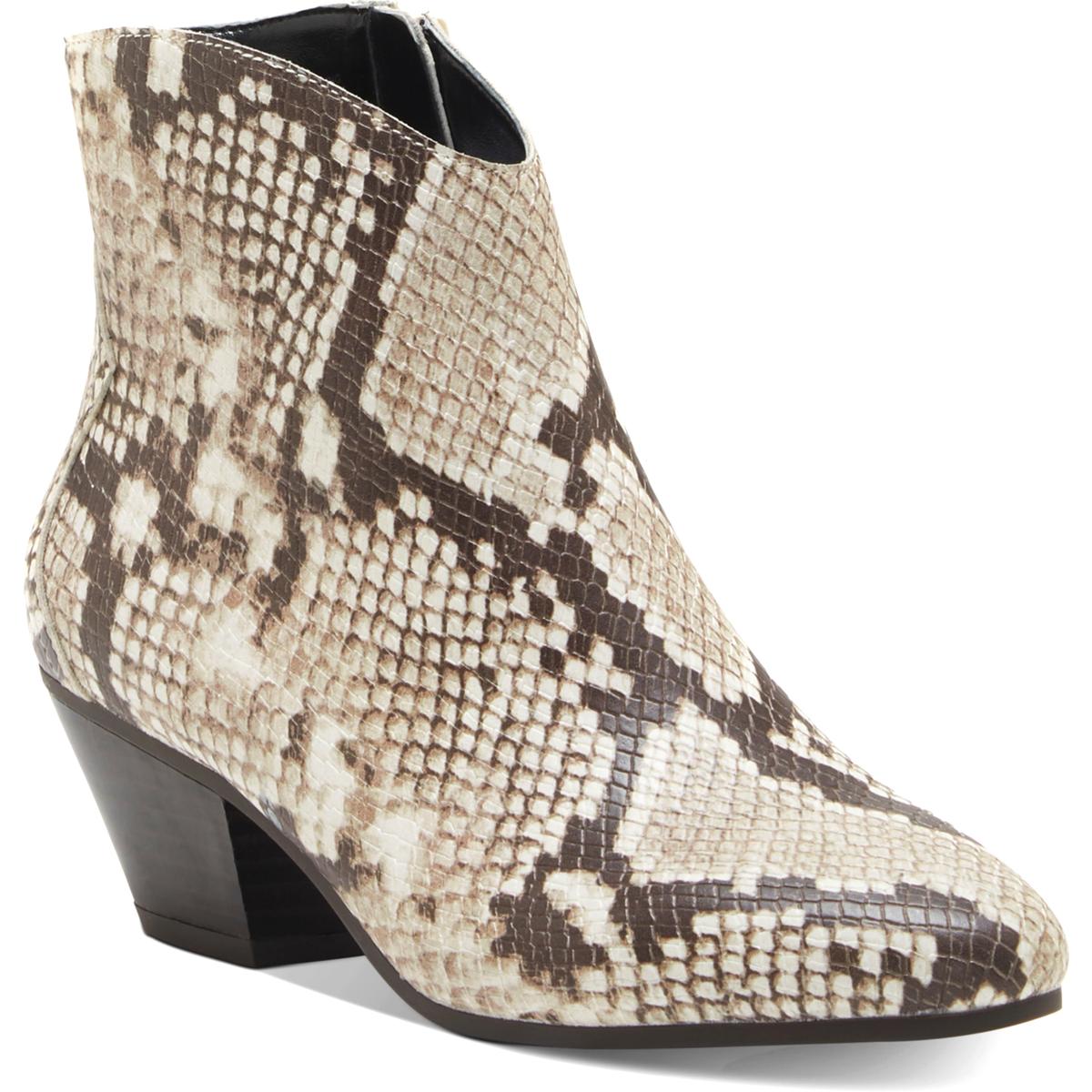 black snake print heeled boots