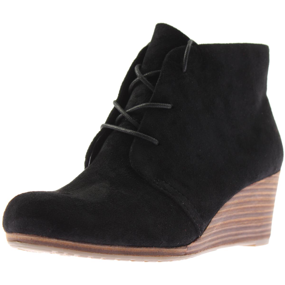 dr scholl's dakota wedge booties black