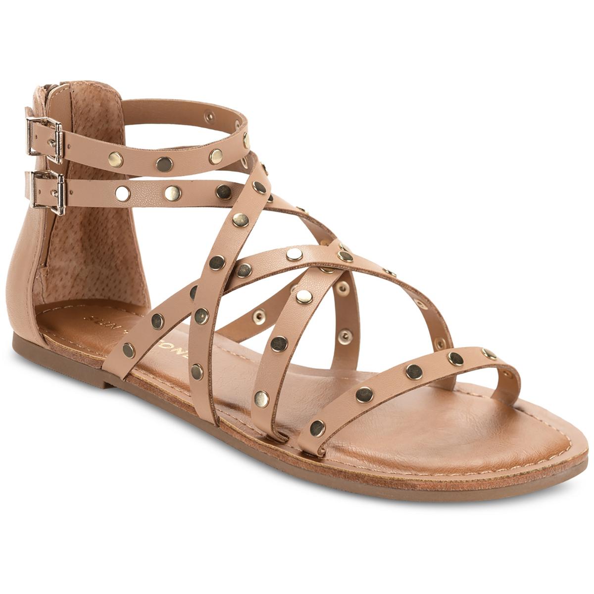Sun + Stone Womens RACHAELL Studded Crisscross Gladiator Sandals BHFO 0424 - Picture 4 of 8
