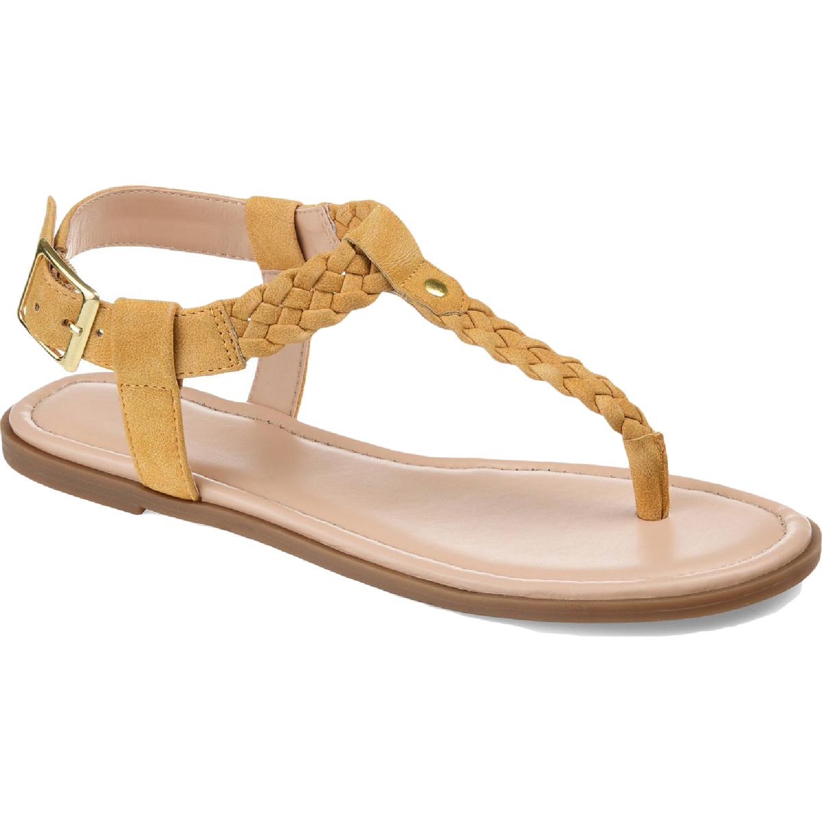 Женские босоножки Journee Collection Genevive желтого цвета с Т-образным ремешком 9 Medium (B,M) 5077