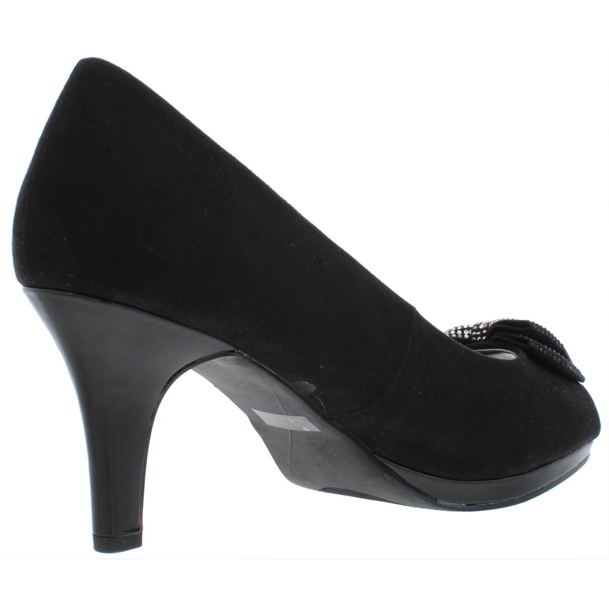 Karen Scott Womens Bela Faux Suede Rhinestone Dress Heels