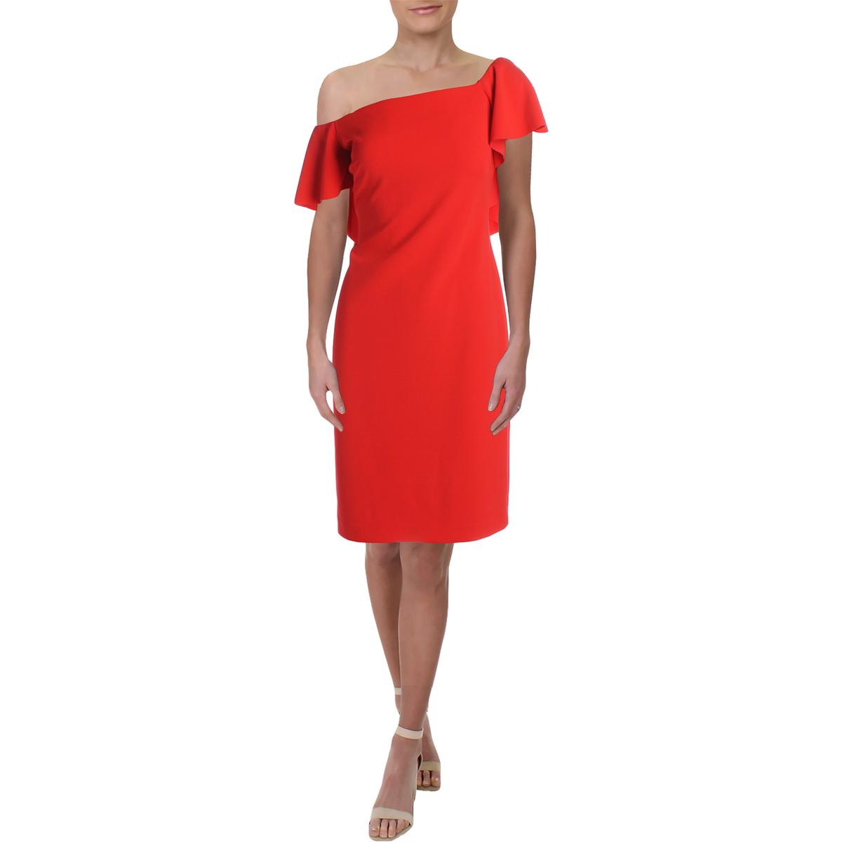 Lauren Ralph Lauren Womens Red Off-The-Shoulder Mini Cocktail Dress 10 ...