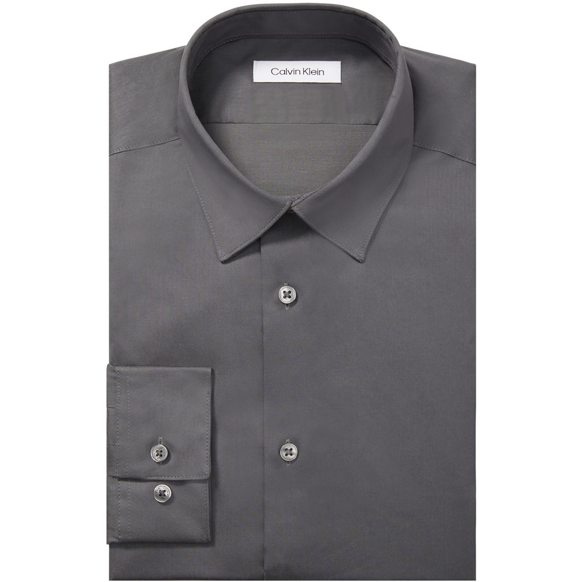 Calvin Klein Mens Slim Fit Collared Stain Shield Dress Shirt BHFO 8578 eBay