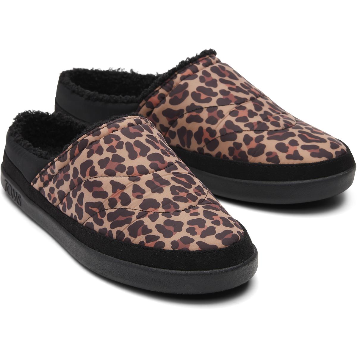 Leopard slip on slippers hot sale