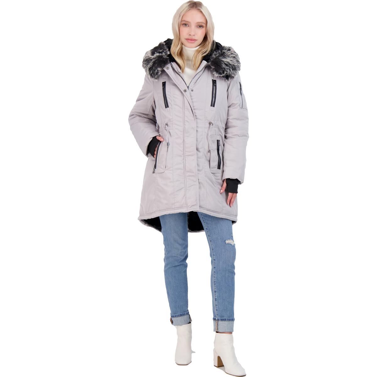 faux fur trim parka