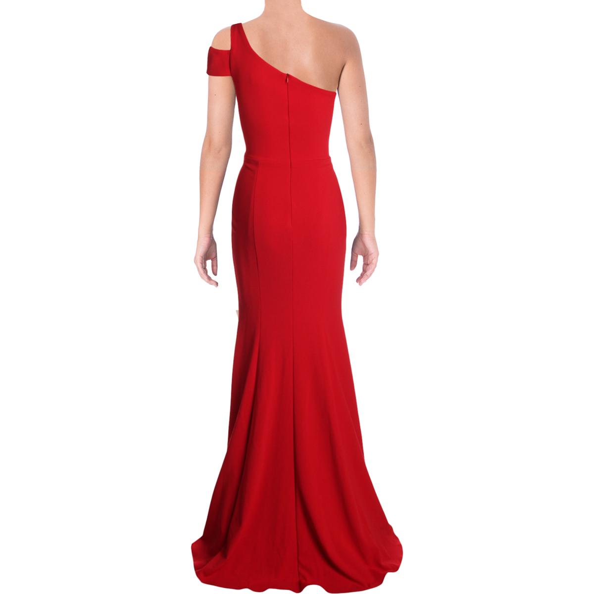 betsy & adam one shoulder gown