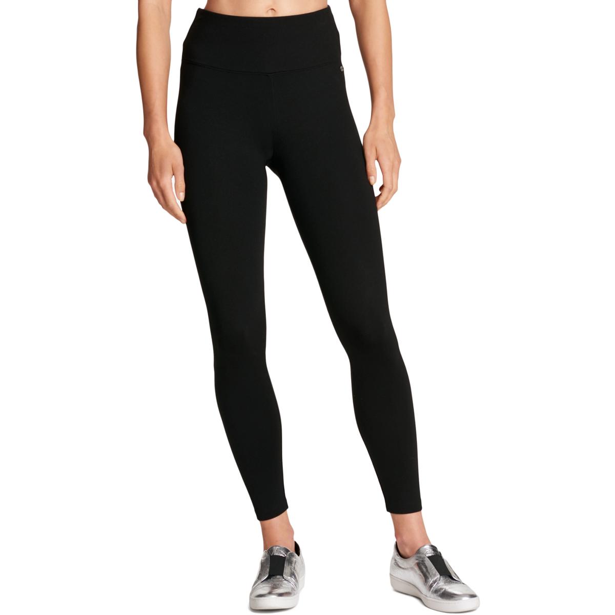 DKNY Sport Womens Black Fitness Active Wear Athletic Leggings S BHFO ...