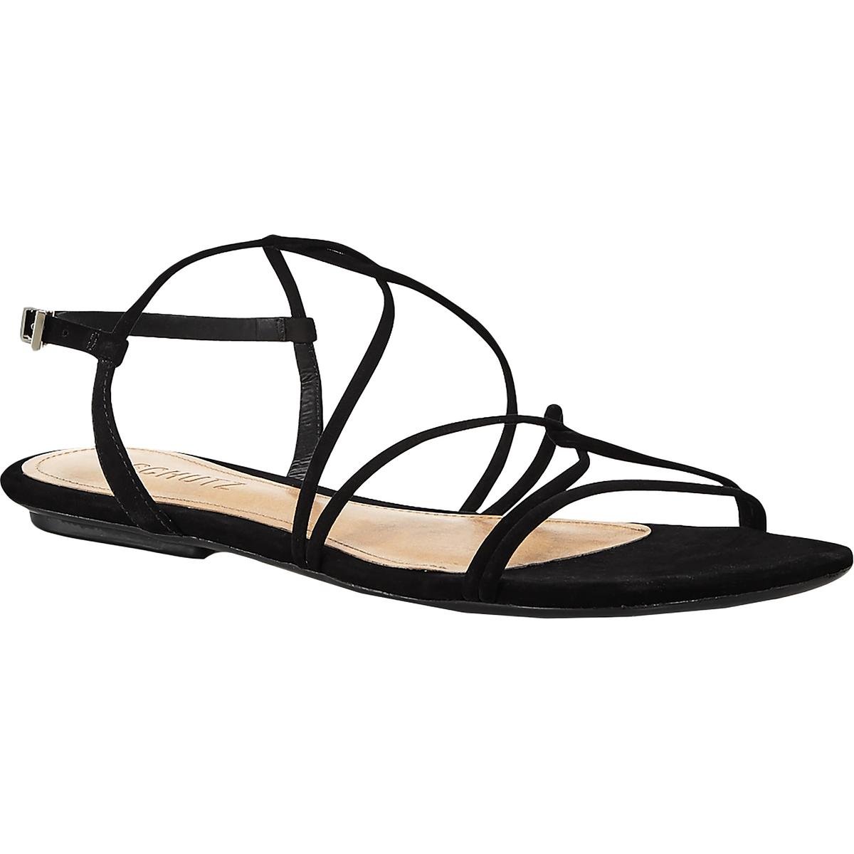 Schutz Womens Leather Strappy Ankle Flat Sandals Shoes BHFO 1944 | eBay