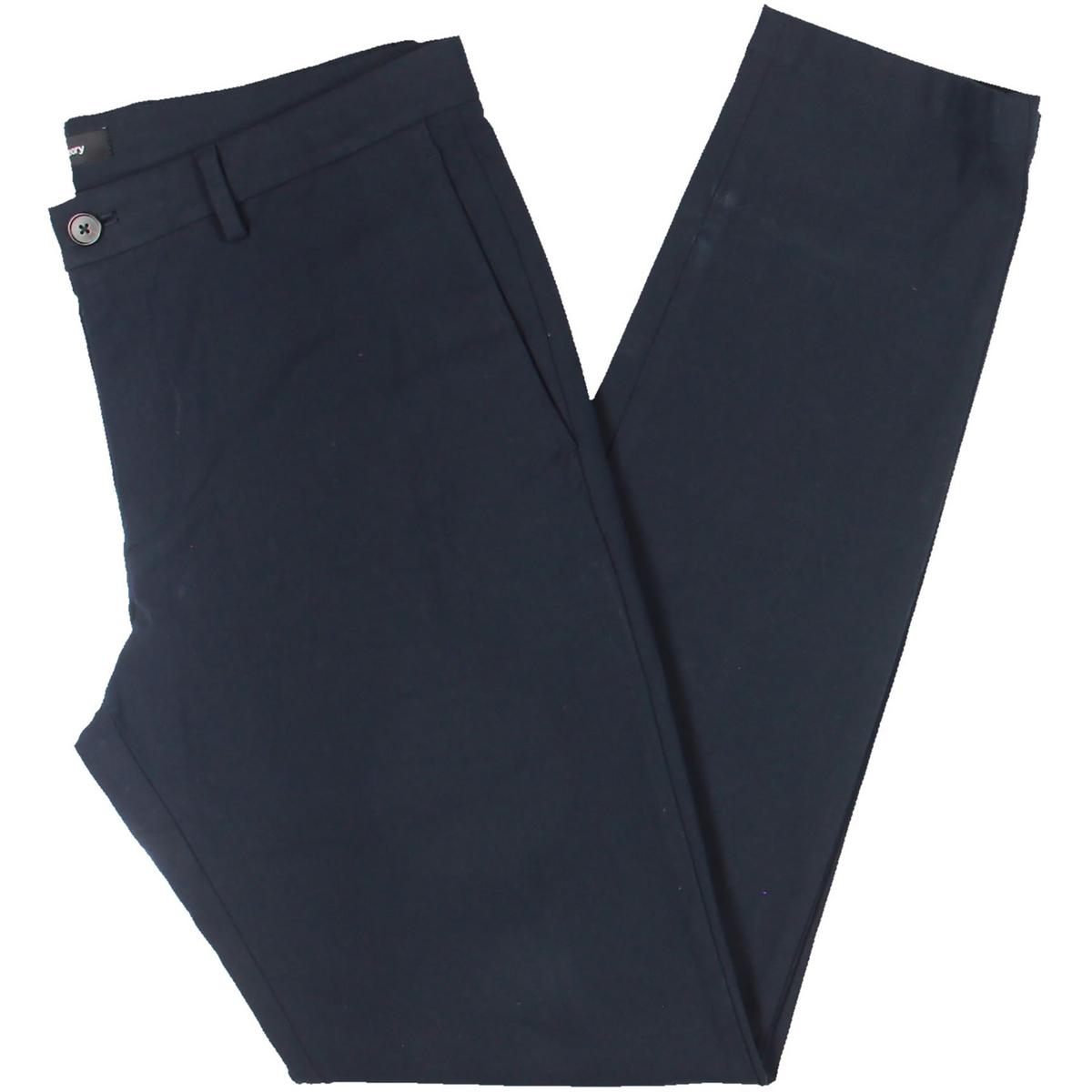 Theory Mens Navy Bistretch Straight Leg Straight Leg Pants 33 BHFO 8422